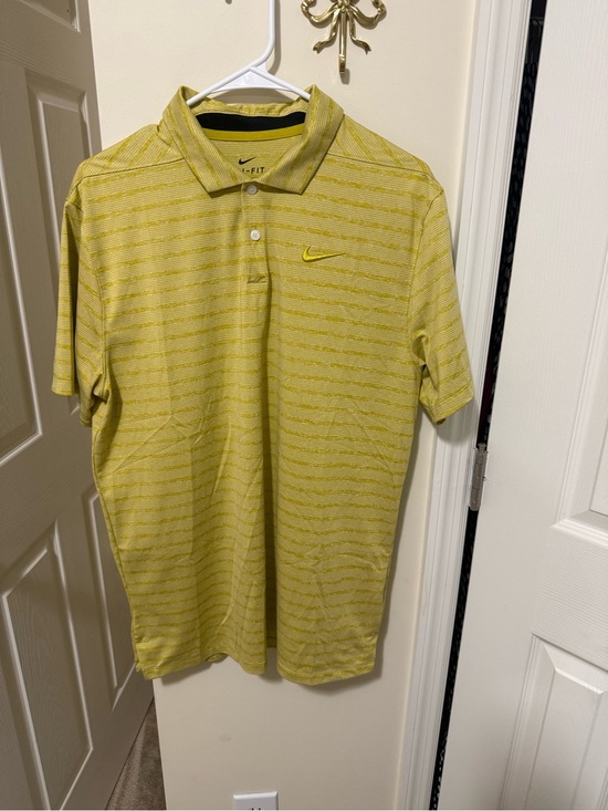 Nike Other - Nike Men’s Yellow Striped Dri-FIT Polo